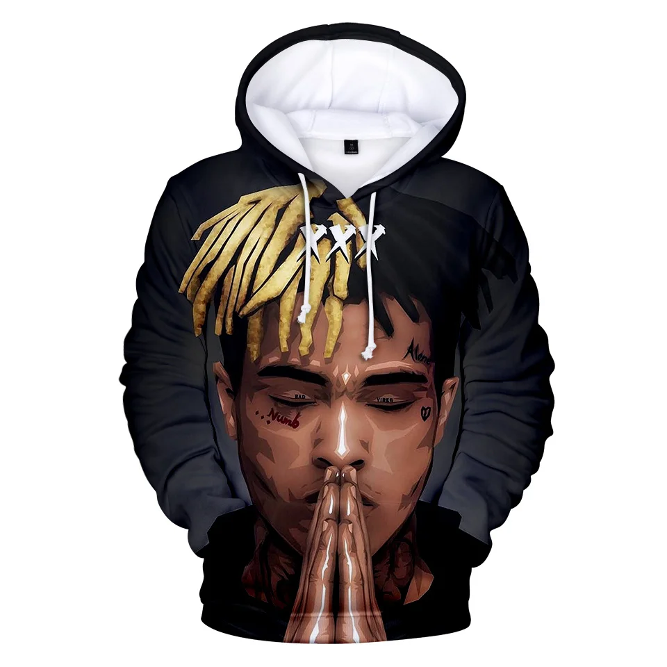 

XXXTentacion 3D Print Hoodies Popular Rapper Hip Hop Hooded Sweatshirt Men Women Casual Fashion Hoodie Pullover Unisex Tops Coat