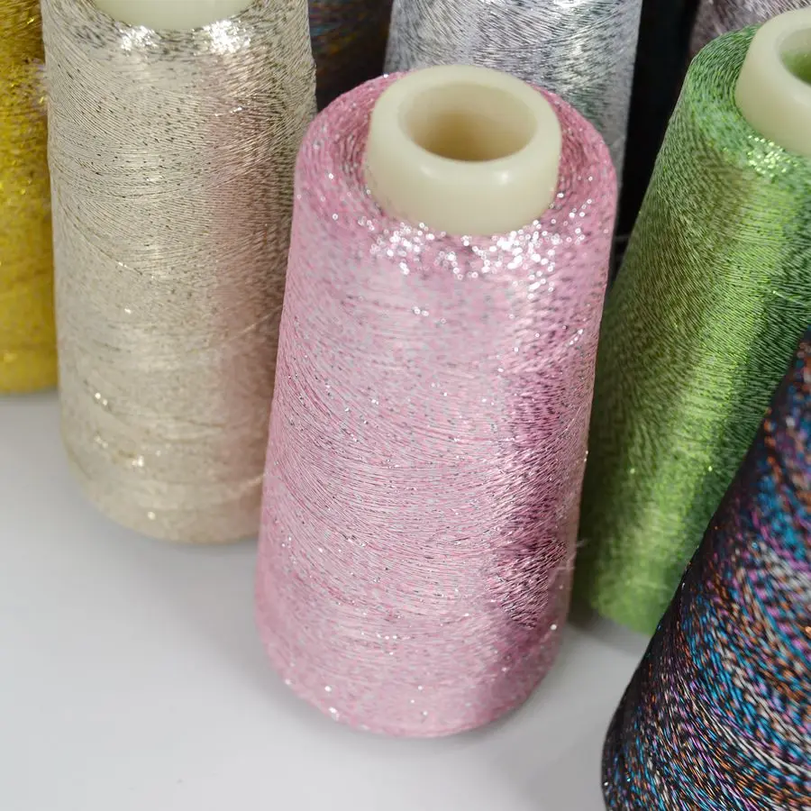 Новинка 2020 швейная нить радужного цвета пряжа блестящие нитки для вышивки сделай