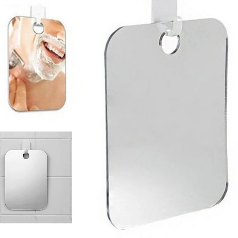 Acrylique Анти туман Висячие Fogless зеркало для душа водонепроницаемые зеркала ванной