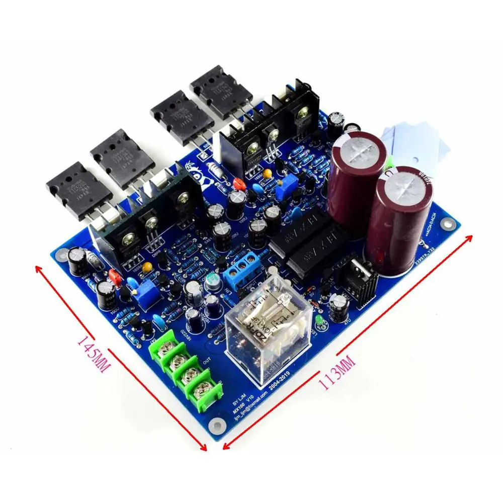 Двухканальная Интегральная плата MX100 TTC5200 с блоком питания и защитой динамика от