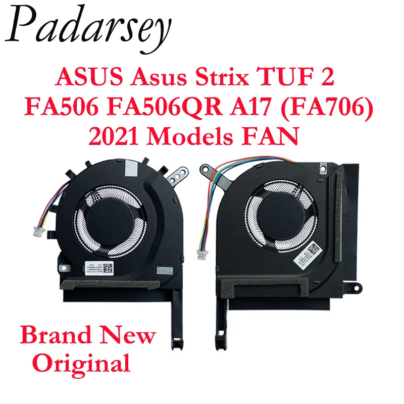 

Pardarsey New CPU Cooling Fan w/GPU Fan Cooler Set for Asus Strix TUF 2 Gaming A15 FA506 FA506Q FA506QR A17 FA706 FNCX FNCY 2021