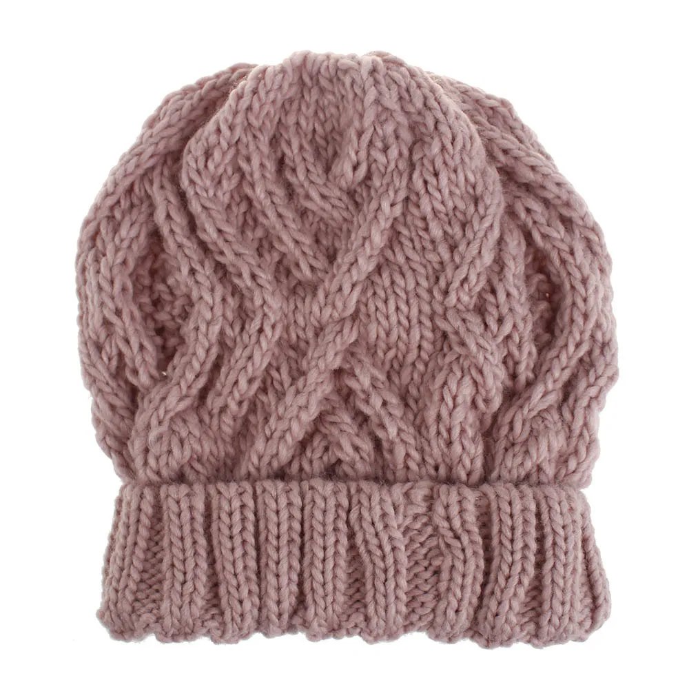 Женские зимние вязаные шапочки Skullies шапки однотонные мягкие шерстяные грубые модные повседневные Осенние Теплые винтажные Стрейчевые шапки