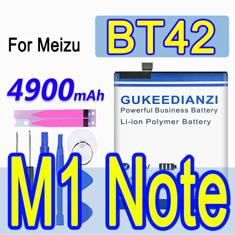 BT42 4900 мАч 100% Новый Сменный аккумулятор для телефона Meizu Meizy M1 Note литий полимерные