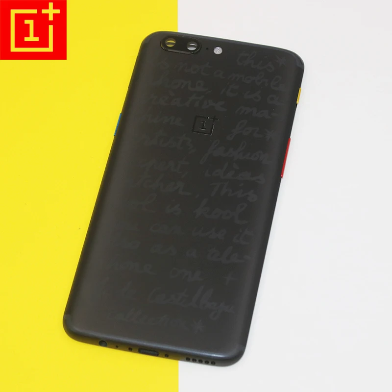 

Оригинальная задняя крышка Oneplus 5, металлическая Высококачественная задняя дверь, панель, чехол для One Plus 1 + Five A5000 с объективом камеры 5,5 дюйм...