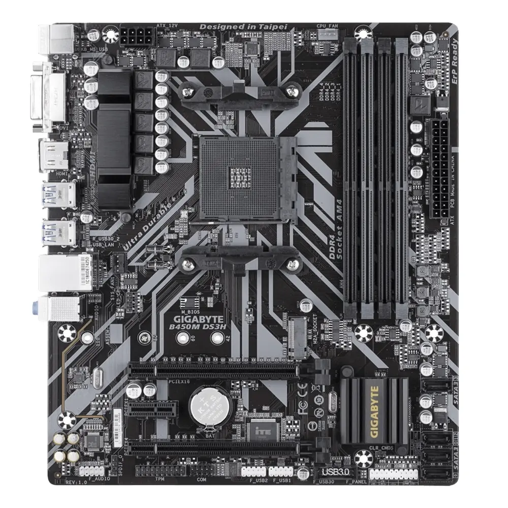 Материнская плата Gigabyte B450M DS3H | Компьютеры и офис