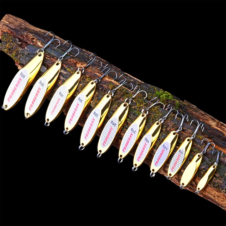 Популярная металлическая искусственная блесна Легкая рыба золотой серебряный