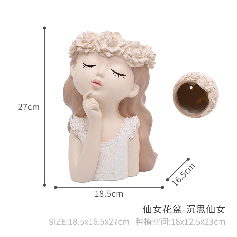 

If the European home desktop simulation green plant fleshy flowerpot resin creative decoration garden fairy flowerpot