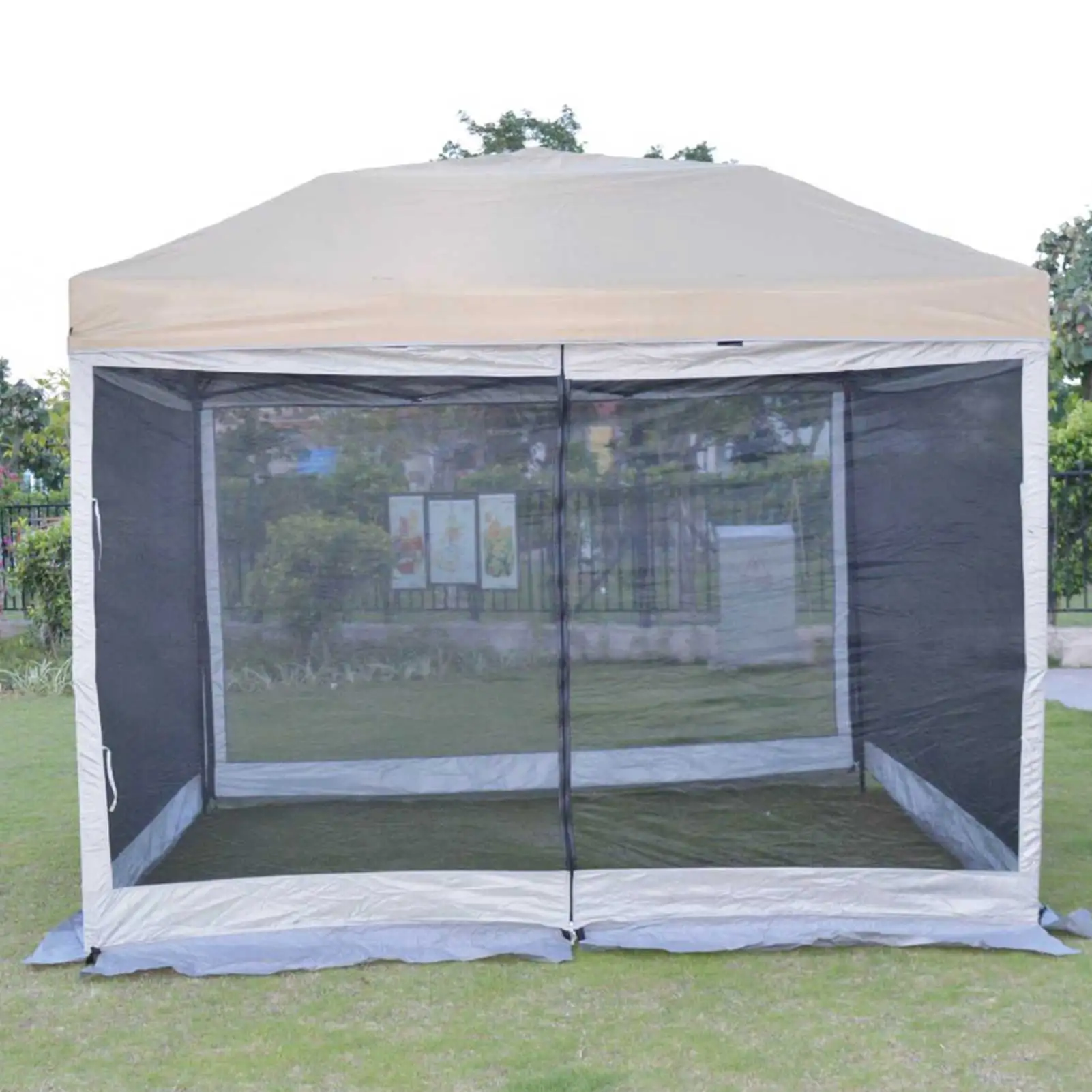 

Folding Mesh Outdoor Mosquito Repellent Sunshade Mesh Outdoor Insect-proof Shade Transparent Cloth 300D Coated Cloth for Hiking