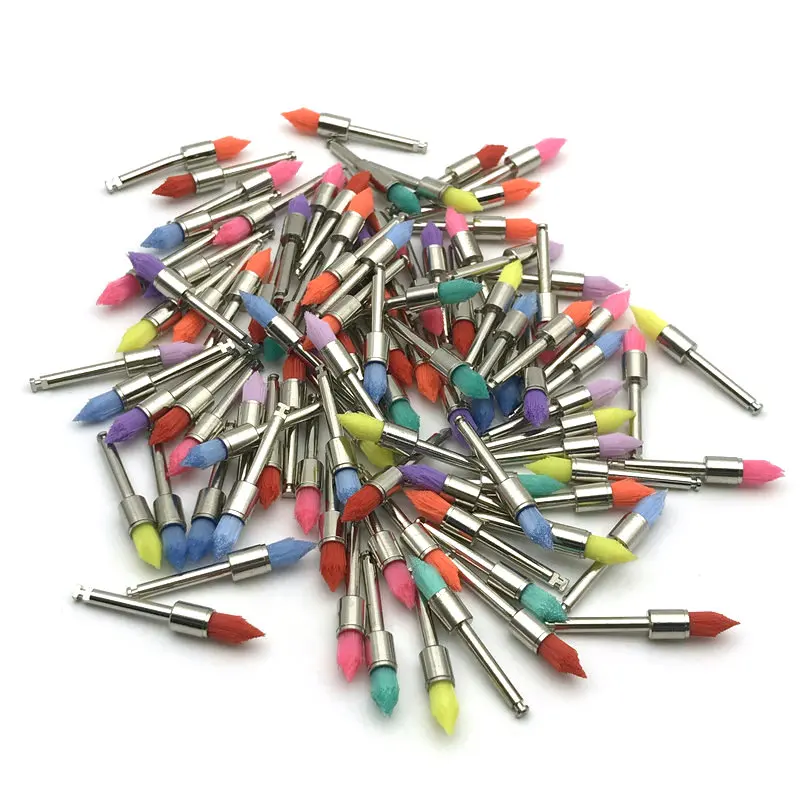 100 шт. Стоматологическая цветная нейлоновая защелка острая полировка щеток щетка