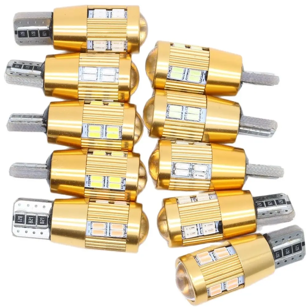 10X автомобисветодиодный светодиодная CAN-шина T10 W5W без ошибок 22 SMD 3014 LED клиновидный