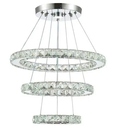 3Rings D40x30x20cm Роскошный большой 5 колец круглый хрустальный светодиодный светильник-люстра, спиральный светодиодный подвесной светильник, светильник для лестниц, отелей, лампа с регулируемой яркостью, люстры - Цвет корпуса: 3Rings D40x30x20cm