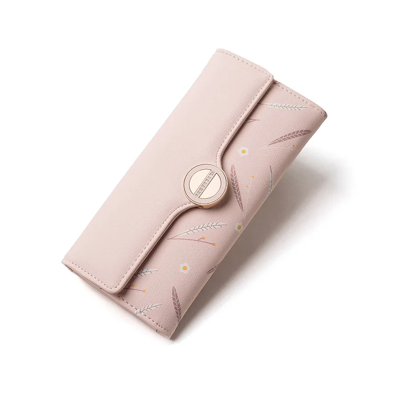 

2021 New Korean-Style Printed Sweet Lady Long Women's Purse Girl's PU Wallet Wallet