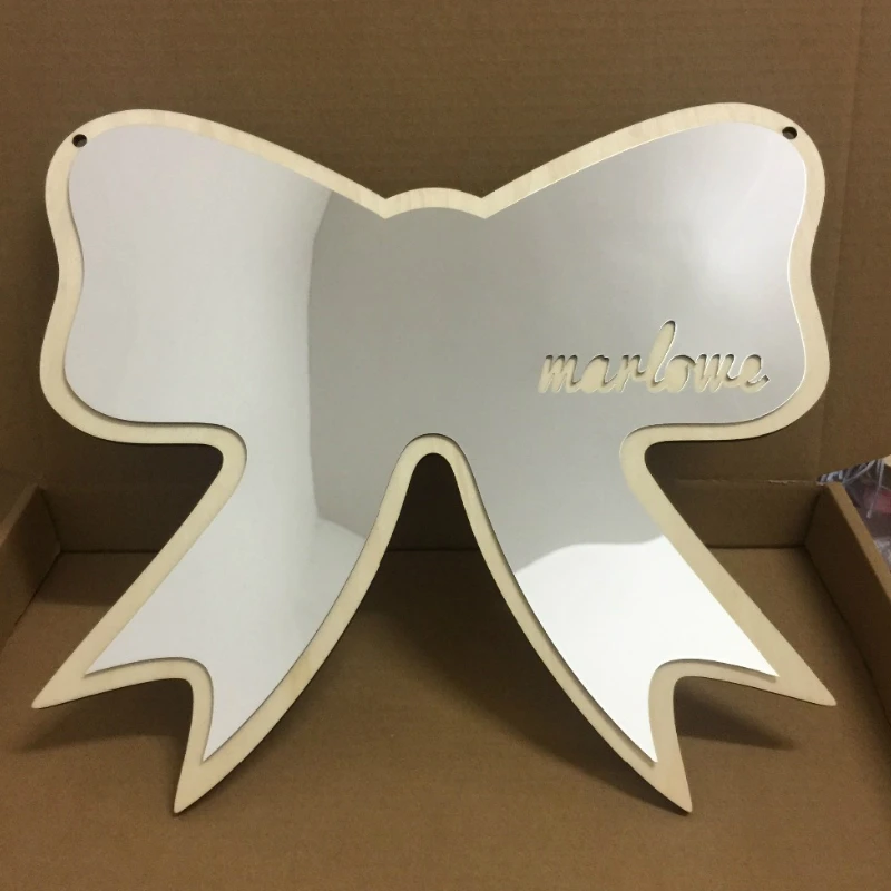 Ins стиль деревянное зеркало креативный мультфильм детское детская комната