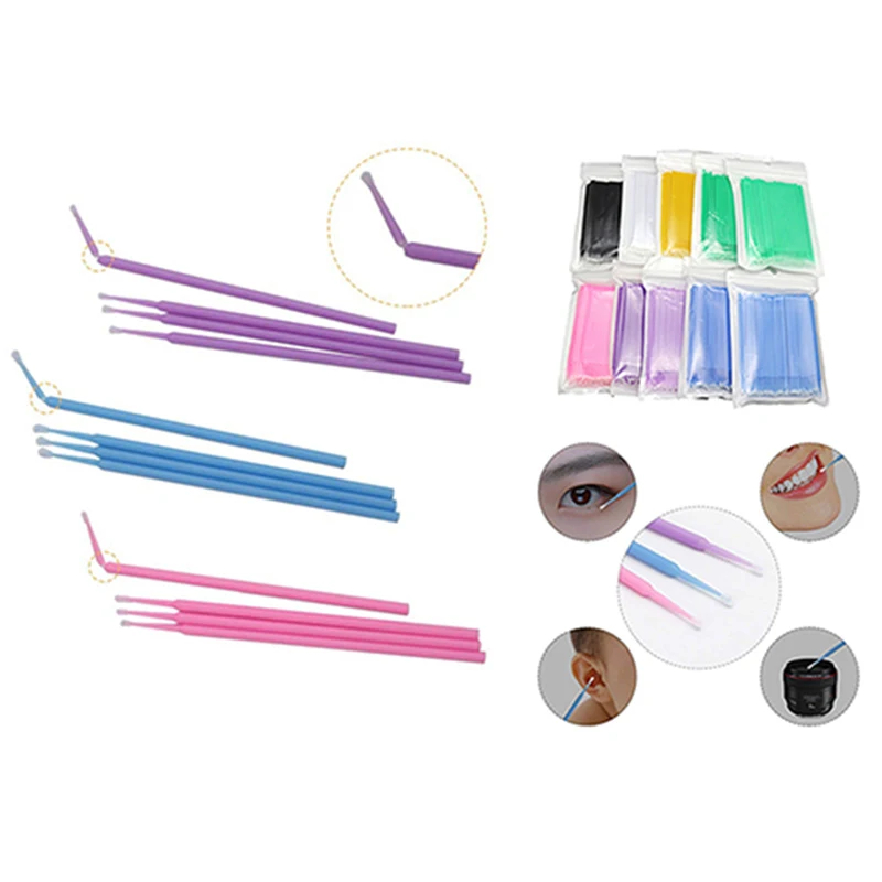 

Best Selling Individual Lashes Applicators Mascara Brush Disposable Lash Extensions Cotton Swab Eyelash Extension Tools 100PCS