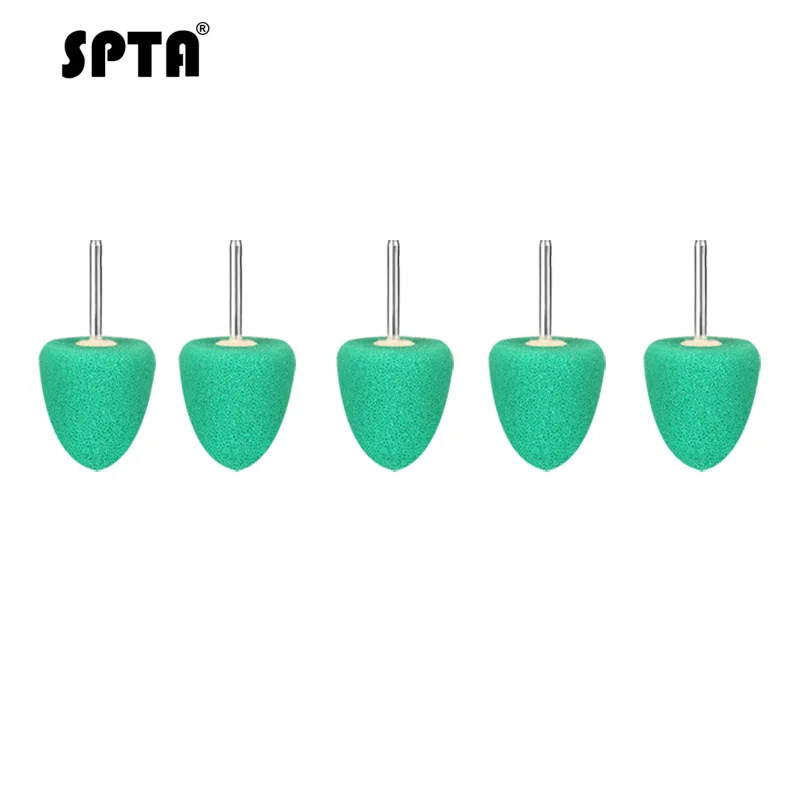 SPTA 78 шт. мини полировальные накладки для автомобиля полировка колеса краски гибкий вал набор товаров для полировки автомобиля дрель полировщик фары - Цвет: 5Pcs Green HeadHard