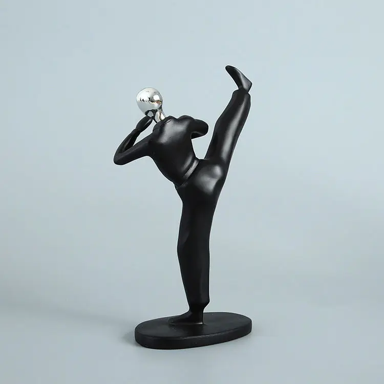 

[Crafts] Modern Abstract Sculpture Chinese kung fu kungfu figure model Statue Art Carving Resin Figurine Home Decorations gift