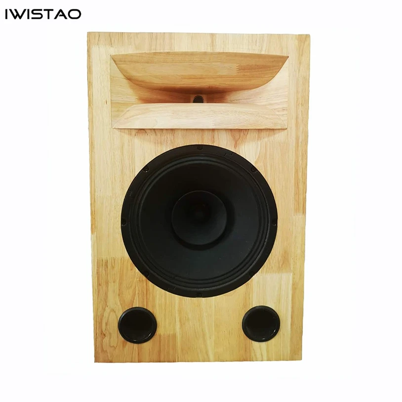 

IWISTAO HIFI 12 Inches Bass Speaker Plus Tweeter Horn Empty Cabinet 1pc Solid Wood Inverted No Speaker Unit for Tube Amp DIY