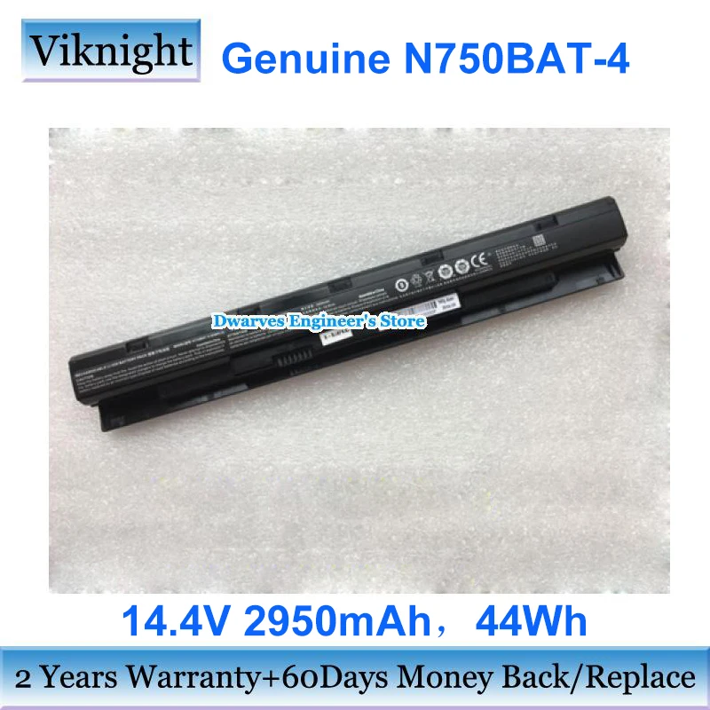 

Genuine N750BAT-4 Battery 6-87-N750S-4EB1 14.4V 2950mAh For Clevo N750S N750WU 6-87-N750S-3CF1 6-87-N750S-4EB2 6-87-N750S-31C00