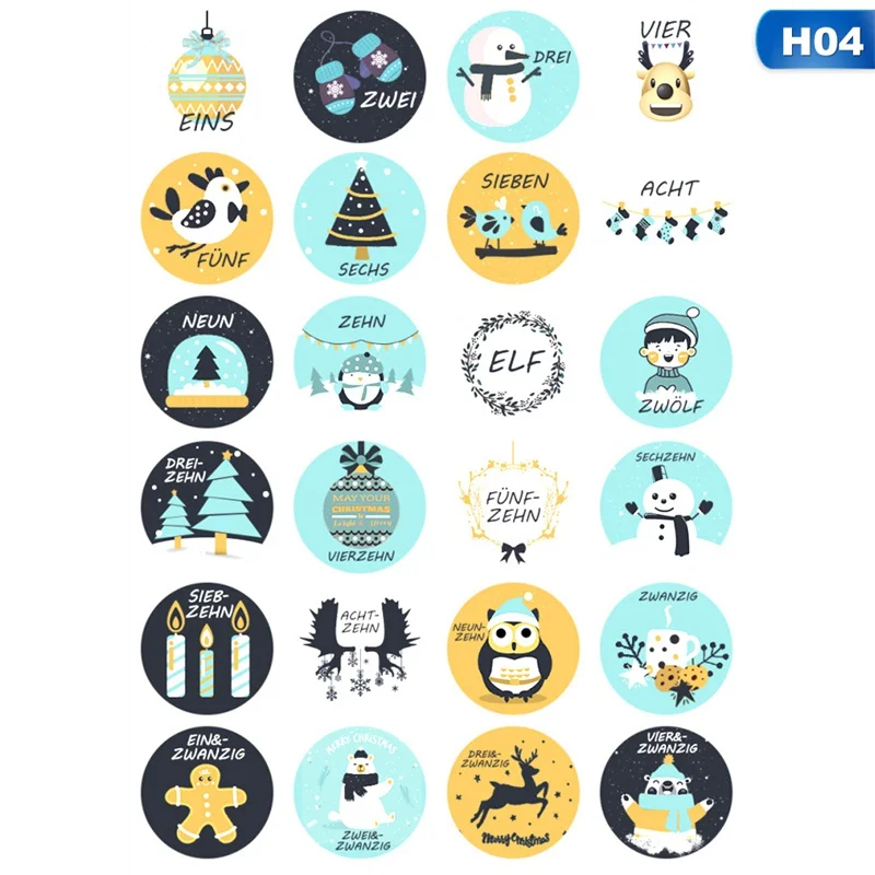 24 шт. джутовые пакеты с календарем и обратным отсчетом | Дом сад