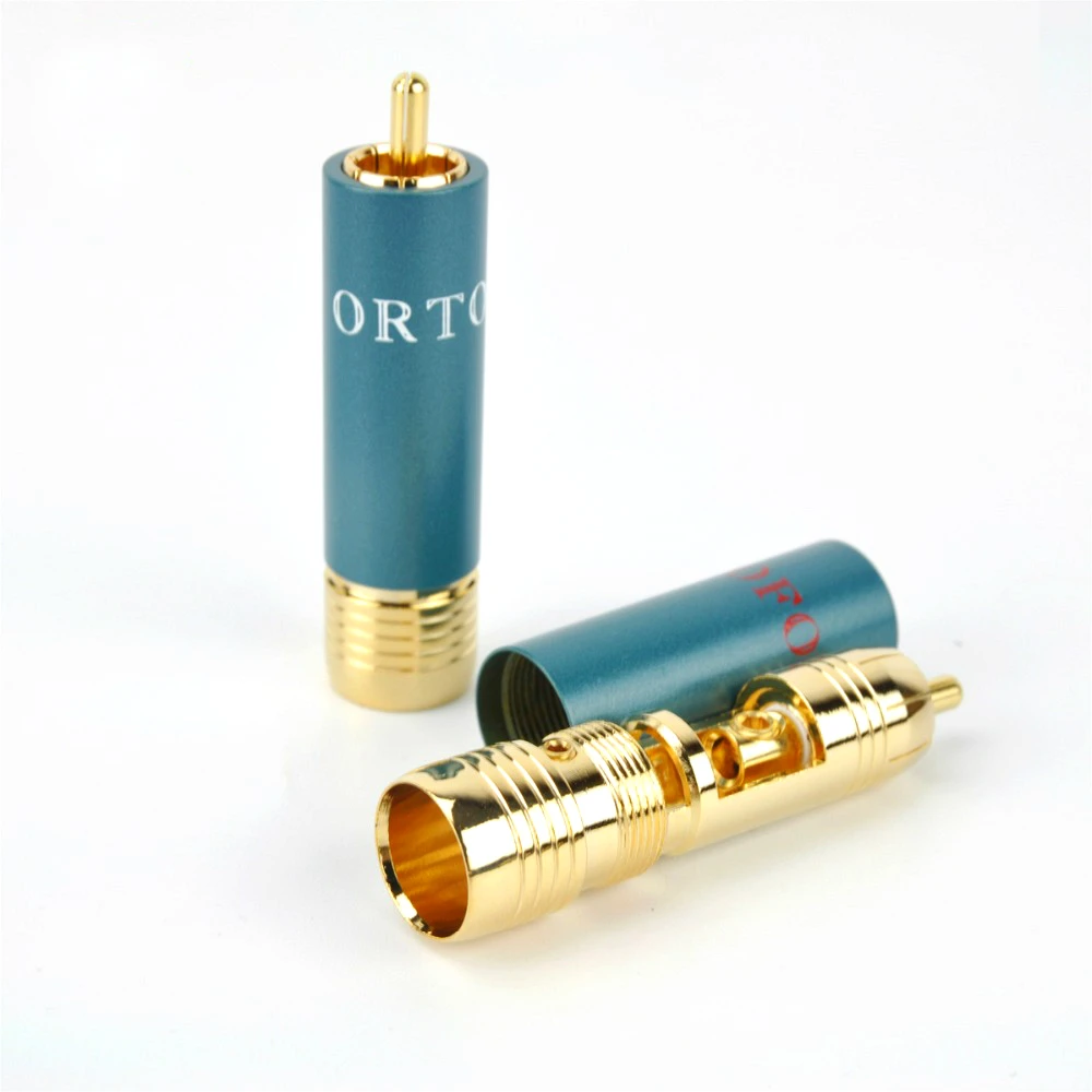 Позолоченный Hi-Fi RCA разъем Hi-end ортофон 8NX разъемы для Interconnect аудио кабели