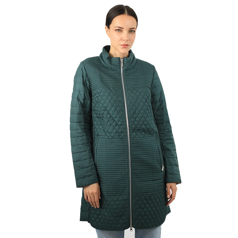 

Long Spring Coats Women Down Jacket Warm Quilted Parka clothes Female Cotton Lightweight quality Ladies Large Plus Size 18-520