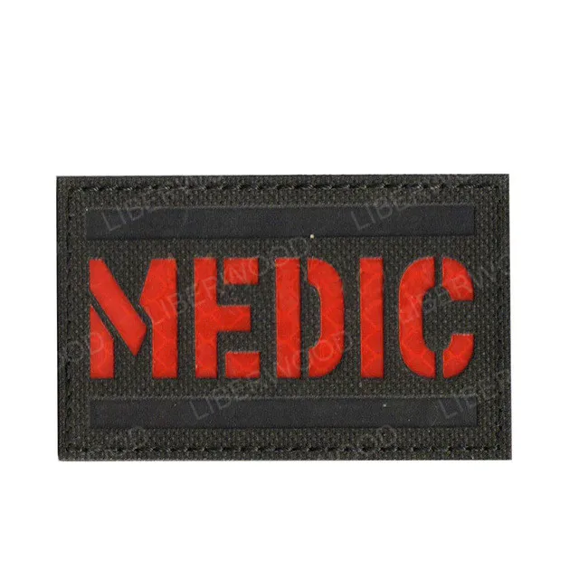 IR BLACK Резиновый 3D ПВХ медицинский фельдшер ЭМТ EMS мед тактический боевой патч черный OPS патч спасательный первый ответчик аппликация значок патч - Цвет: IR BLACK