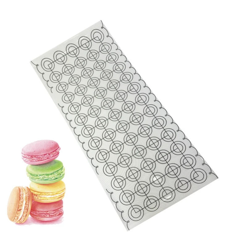 New Silicone Dough Mat Bakeware 26X60Cm Macaron 65 Circles Pastry Oven Pasta Tool Baking Sheet Tray Liner Cake Pad | Дом и сад