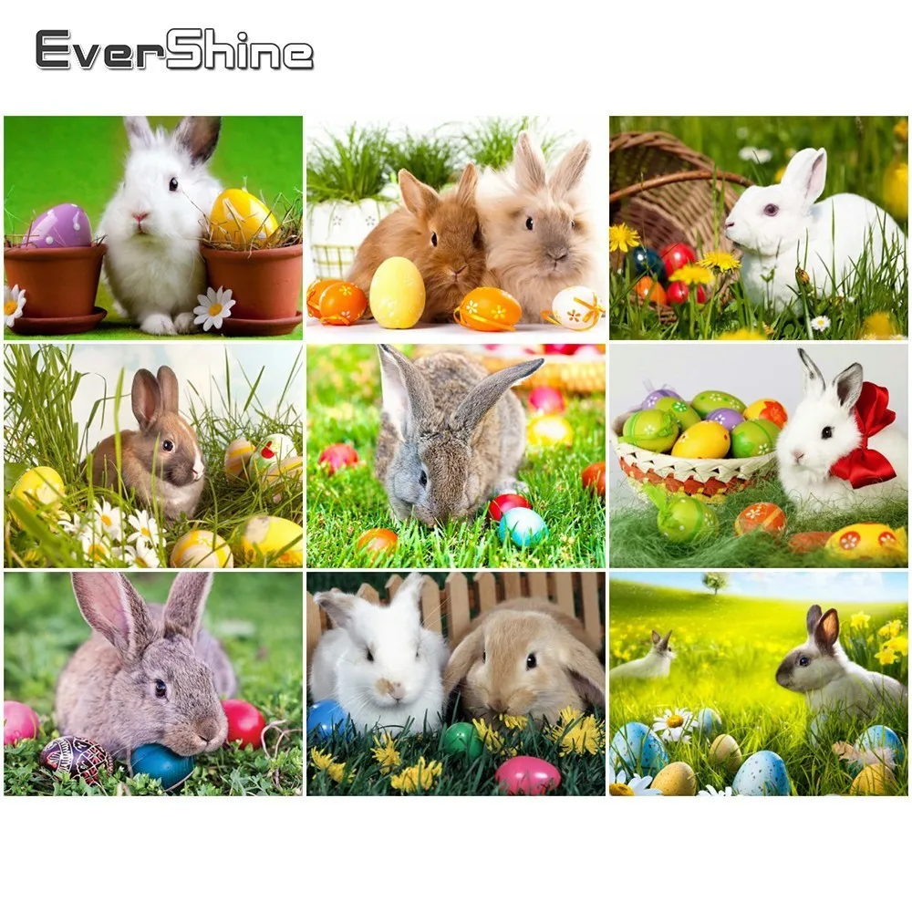 EverShine картина с бриллиантами Пасхальный кролик Стразы Алмазная вышивка