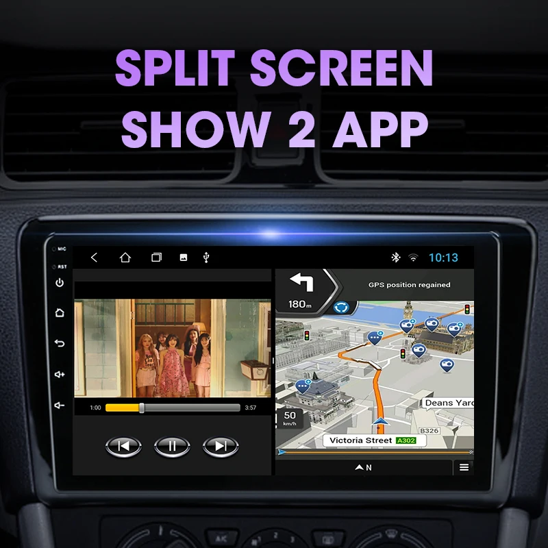 Автомобильный мультимедийный плеер JMCQ Android 9 0 4 Гб + 64 ГБ радио для VW Skoda Rapid Santana