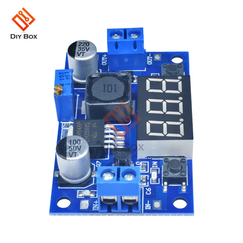 DC понижающий модуль LM2596 DC/DC 4 0 ~ 40 до 1 25 37V Регулируемый Напряжение регулятор с