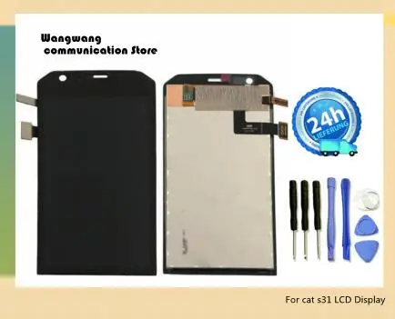 Black Spot Original M&Sen For 4.7" Caterpillar Cat S31 LCD Screen Display Touch Panel Digitizer For Caterpillar Cat S31 With Tools - Color: Black