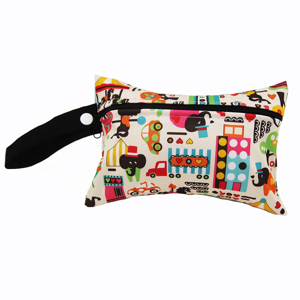 Карманный влажный мешок Многоразовые детские пеленки сумки водонепроницаемый