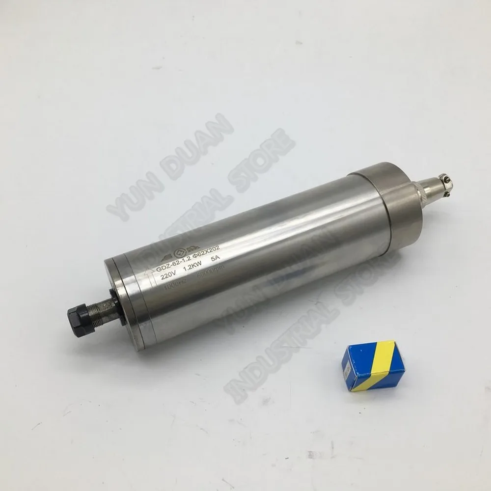 1.2KW 60000 об/мин ER11 62 мм с наружной резьбой 220V 1000 Гц водяным охлаждением AC мотор