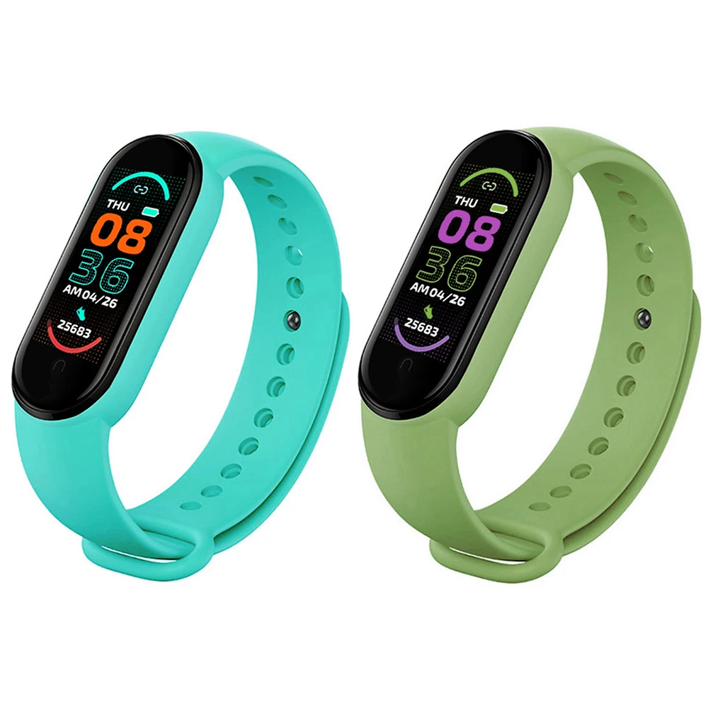 

Новинка 2021, 2 шт./лот, Смарт-часы M6, фитнес-трекер, спортивный смарт-браслет с монитором кровяного давления, Мужской и Женский Смарт-браслет