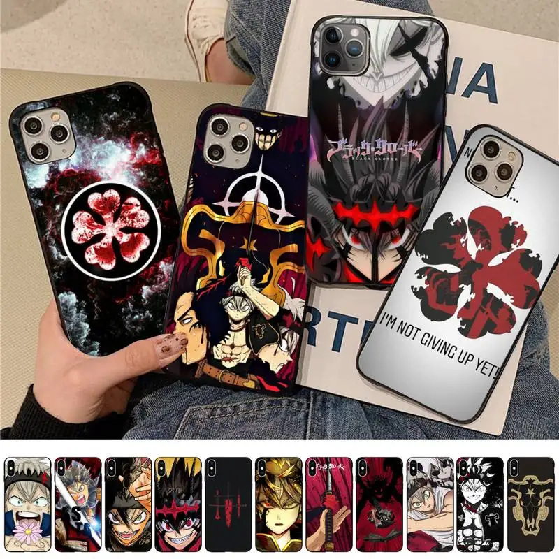 

MaiYaCa Black Clover Anime Asta Phone Case for iPhone 11 12 13 mini pro XS MAX 8 7 6 6S Plus X 5S SE 2020 XR case