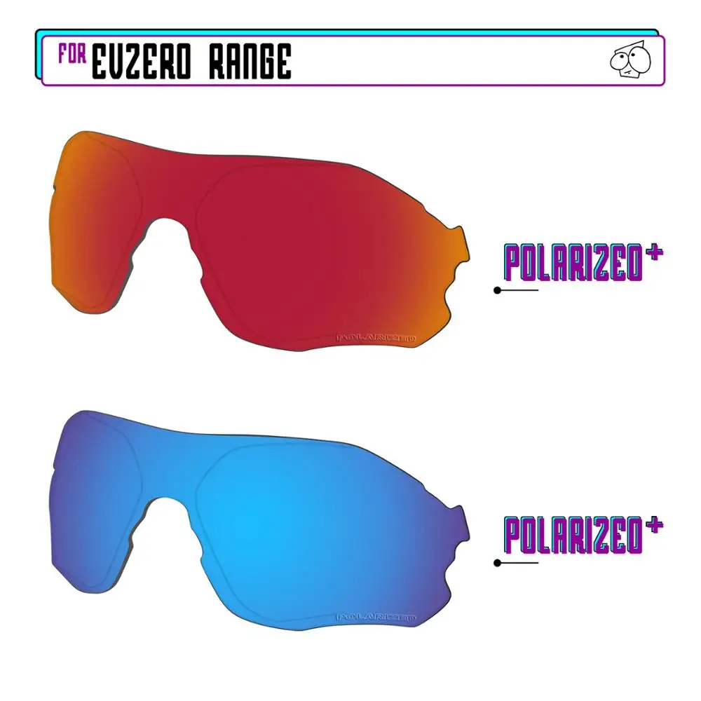 EZReplace Polarized Replacement Lenses for - Oakley EVZero Range Sunglasses - BlueP Plus-RedP Plus