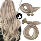 U-образные волосы для наращивания #18 пепельный блонд смешанный с #613 отбеливатель блонд наращивание ногтей 50 г 50S человеческие волосы для наращивания Кератин
