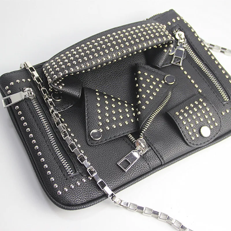 2018 женские сумки дизайнерский клатч модная мотоциклетная сумка на плечо с