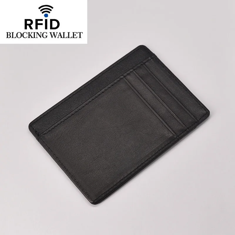 Кредитный кошелек из натуральной кожи с радиочастотной идентификацией для карт