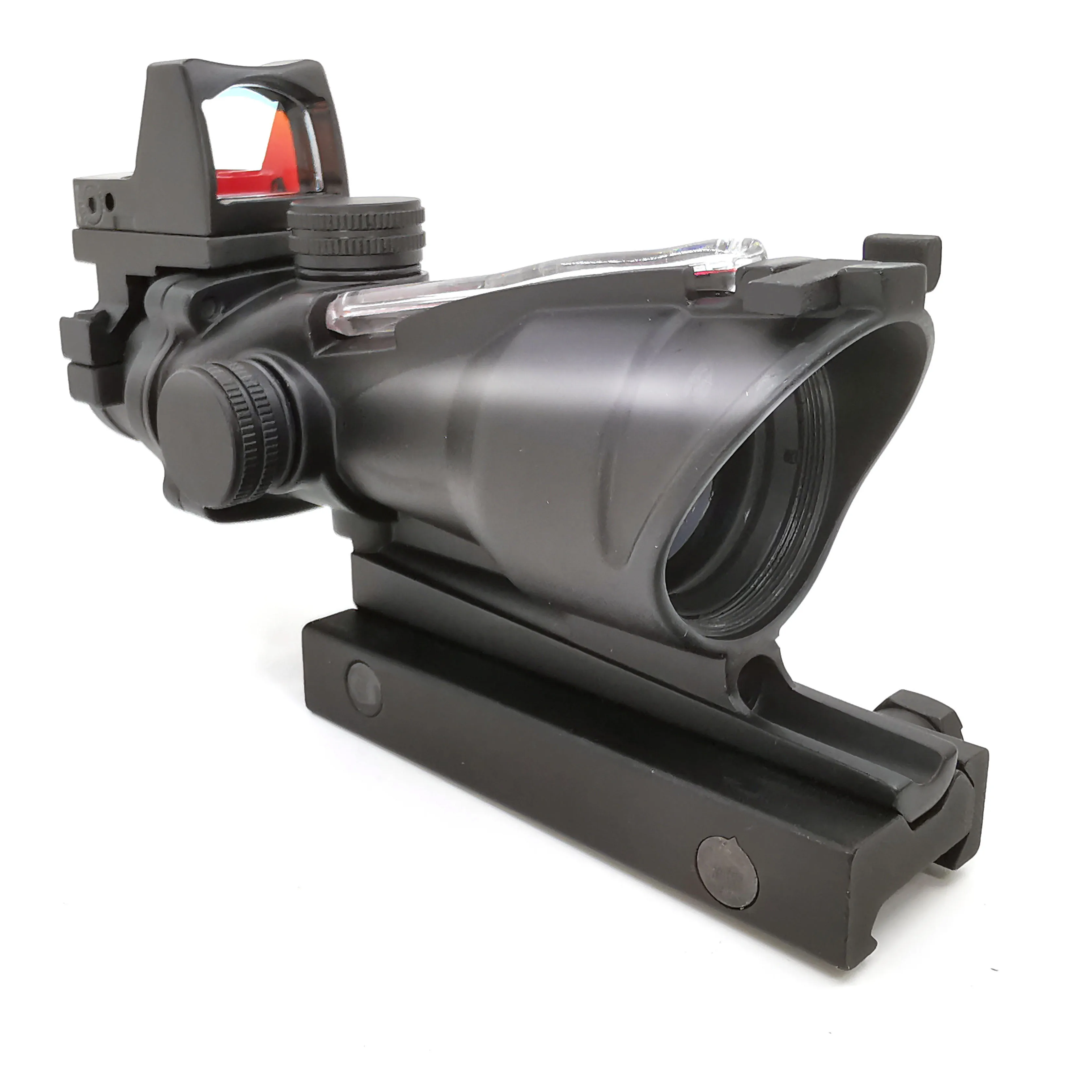 Тактический охотничий прицел ACOG 4X32 Сетка волокно зеленый красный с подсветкой RMR