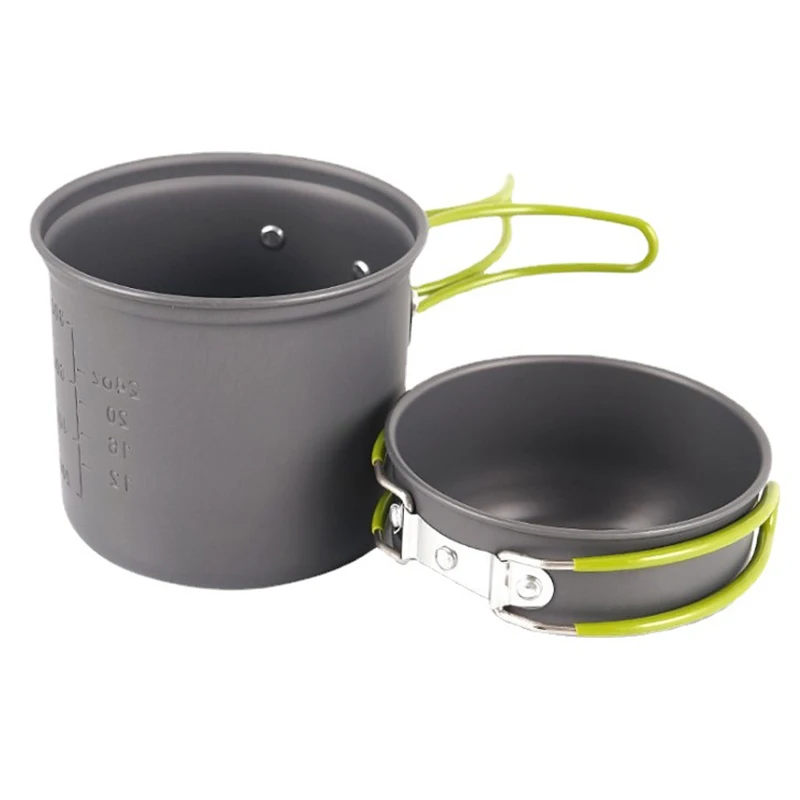 

Outdoor Hiking Cookware Set Aluminum Utensils 1 Person Camping Cookware Kitchen Gadget Sets Jogo De Panela Home Utensils AH50CS