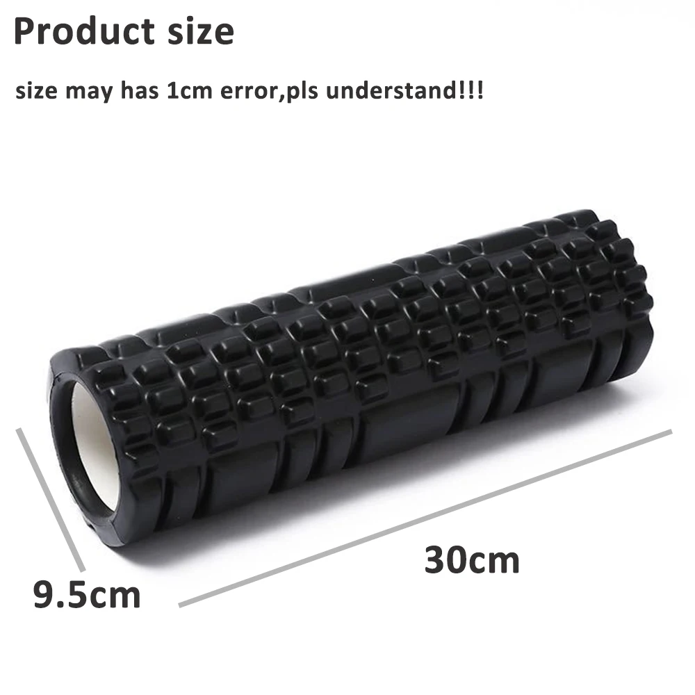 

9.5*30cm Yoga Blocks Fitness Equipment Pilates Foam Roller Yoga Accessories Gym Exercises Muscle Massage Roller for Fitness