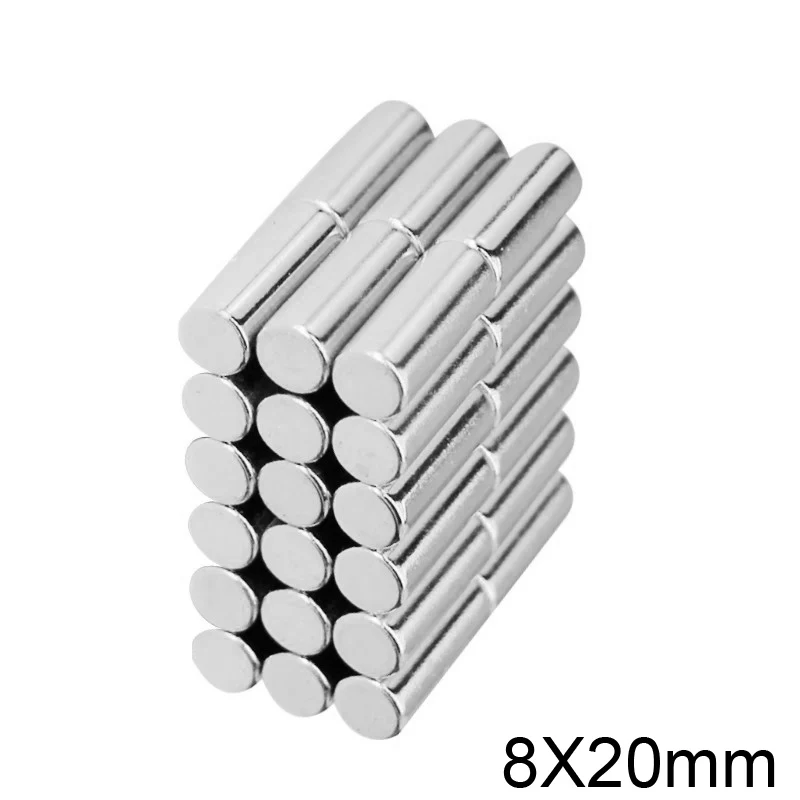 Мощный магнит 8x20 мм постоянный неодимовый толщиной круглый 5 ~ 50 шт. | Обустройство