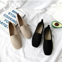 fashion high quality single shoes female 2021 spring and autumn new flat square head ladies cloth shoes casual womens shoes