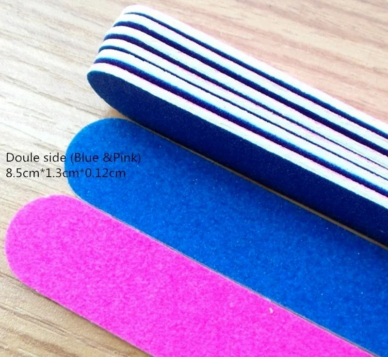 

200Pcs Practical Wood Nail Files Block Nail Buffer Lixas Para Rubbing Strip Chip Double Sided Nail Polishing Strip Manicure Tool
