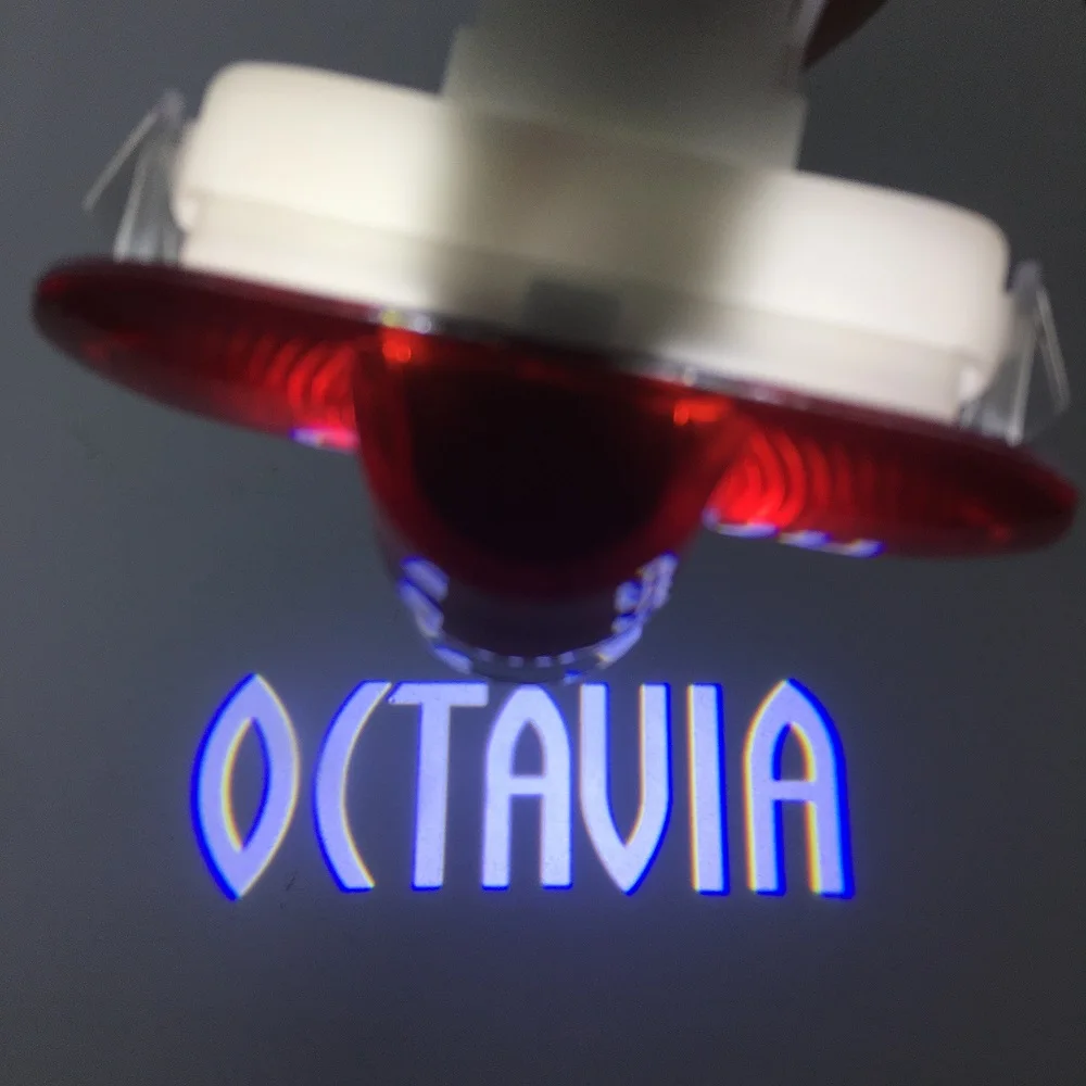 2 шт. для OCTAVIA логотип светильник подходит Octavia A7 3 светодиодный Двери Автомобиля