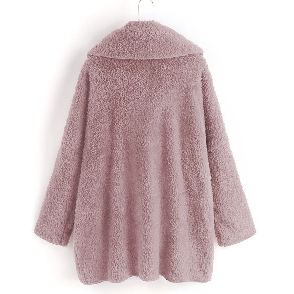 Женское флисовое пальто на пуговицах фланелевый кардиган с длинными рукавами и