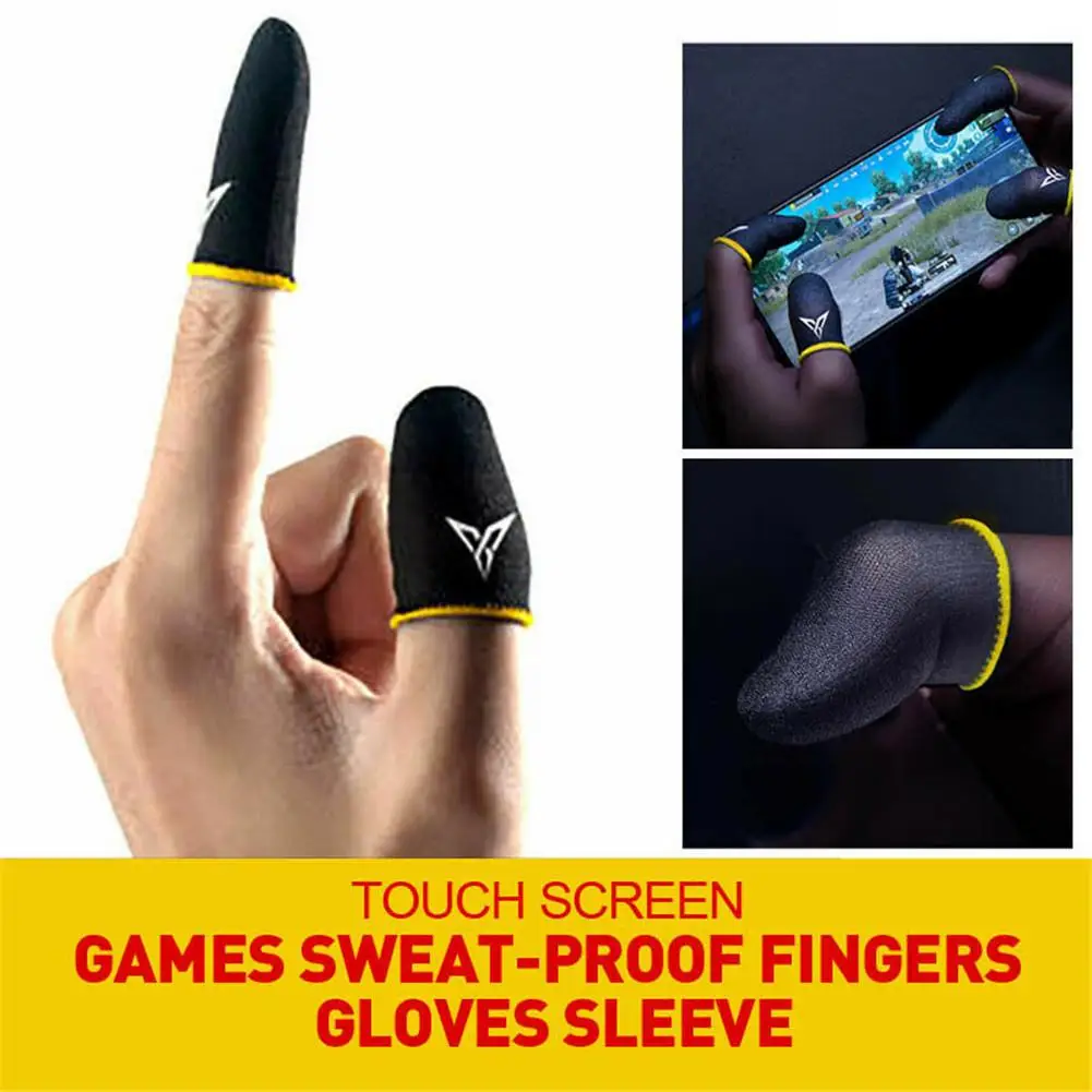 

EastVita 2pcs Sweat-proof Touch Screen Game Controller Thumbs Finger Sleeve for PUBG Game