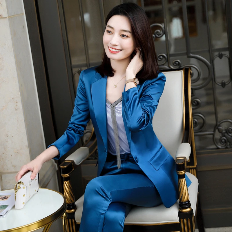 Деловая униформа дизайнерские брючные костюмы Женская осенне-зимняя