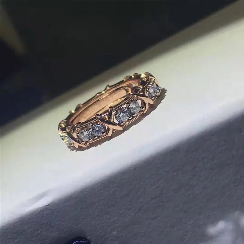 

Couples Ring Jewelry X cross Silverware Moissanite classical accessories Ladies ring Valentine's Day gift